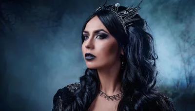 Portrait Of A Gothic Queen In Dark Fantasy Attire