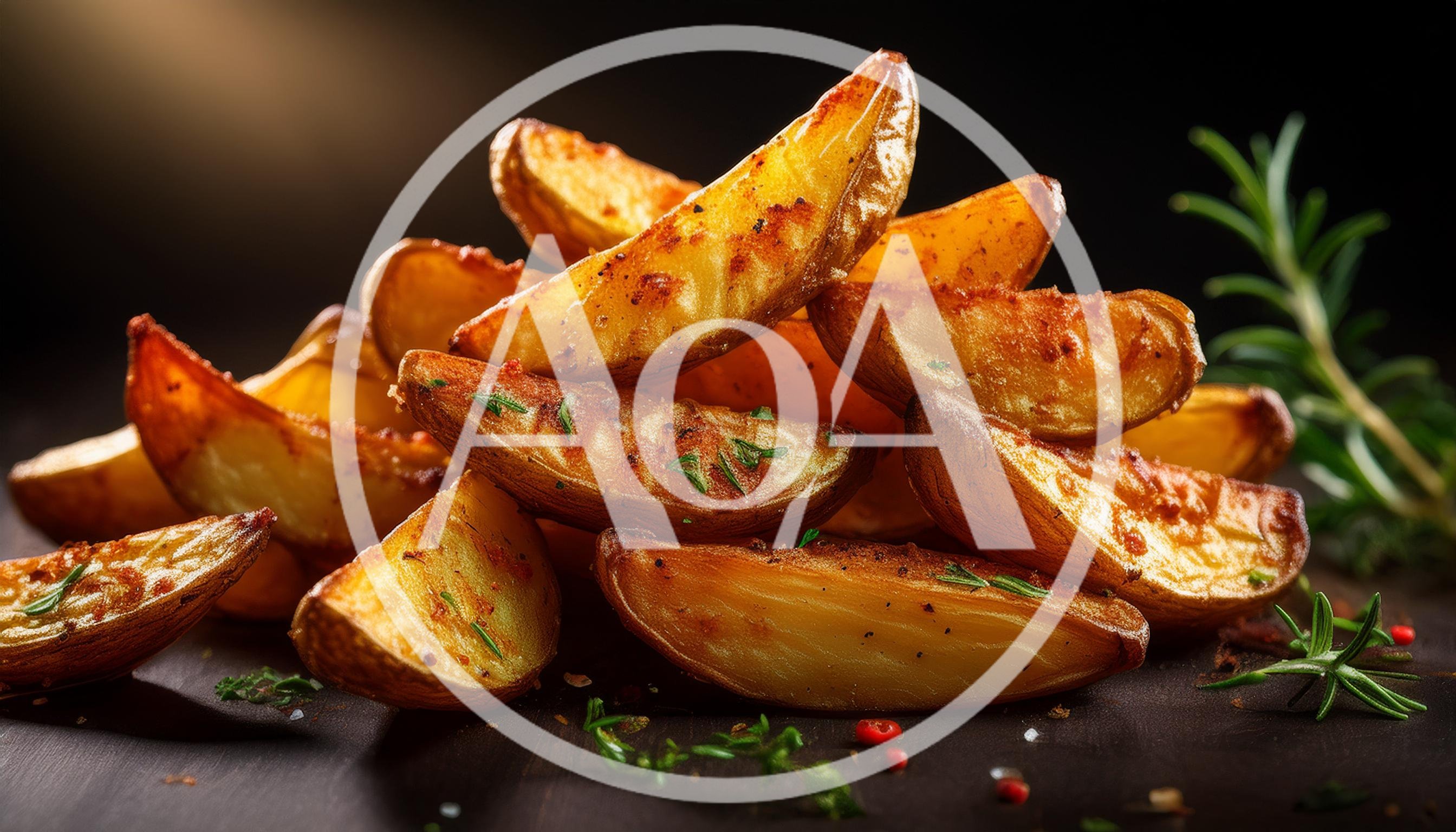 Crispy Golden Potato Wedges With Fresh Rosemary