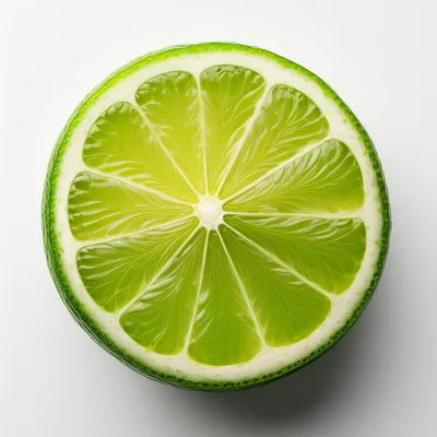 Cross Section Of A Fresh Green Lime