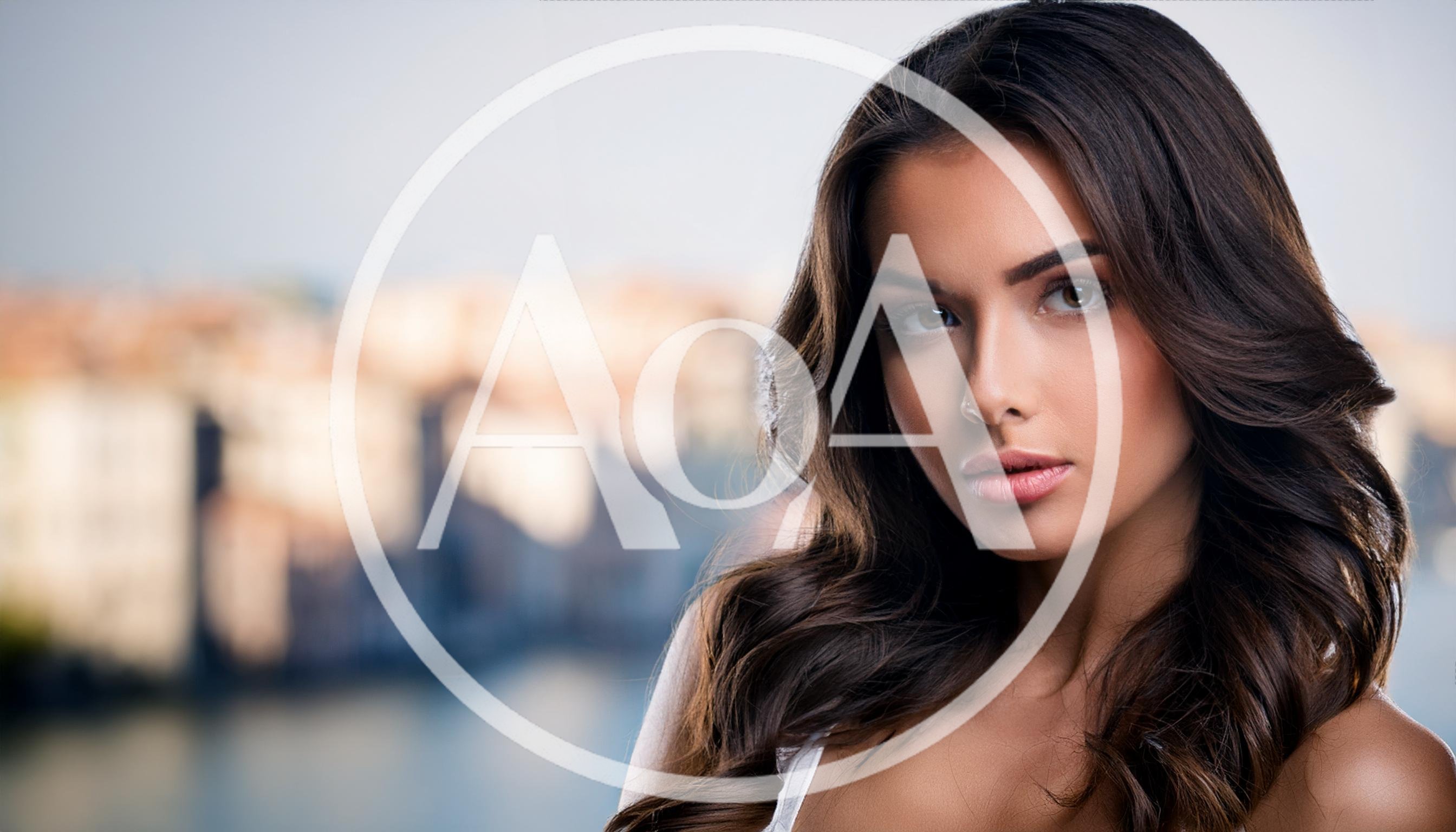 Portrait Of A Beautiful Young Woman With Wavy Hair