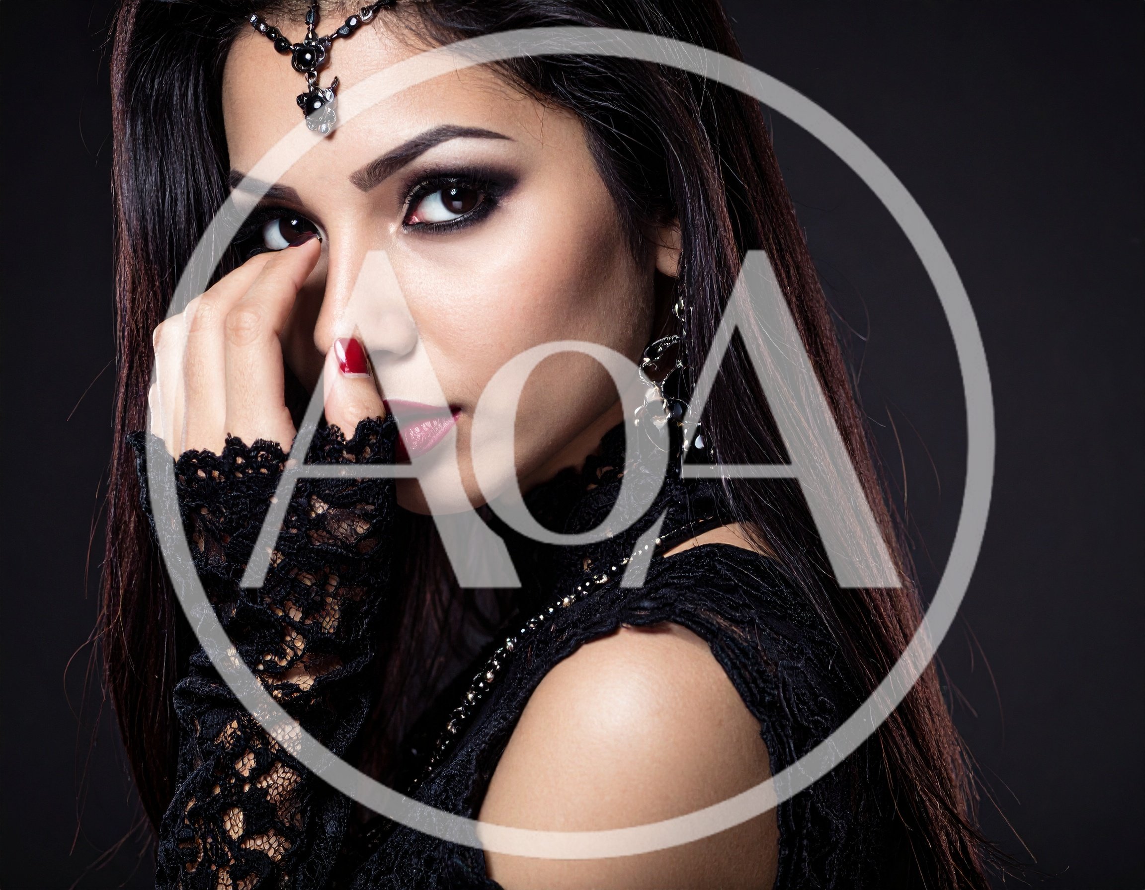 Portrait of a Beautiful Woman in Gothic Attire