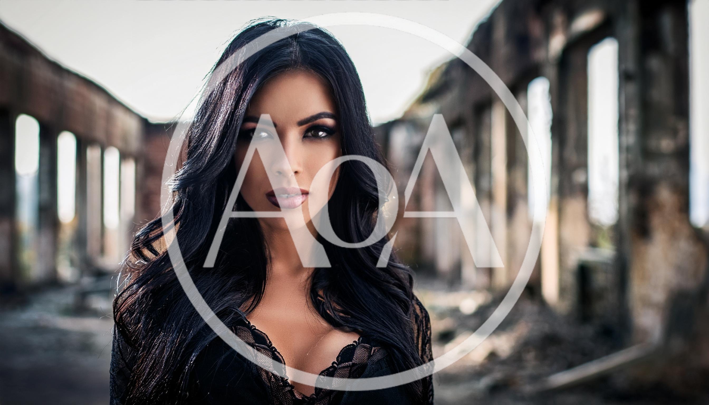 Portrait Of A Beautiful Woman In An Abandoned Building
