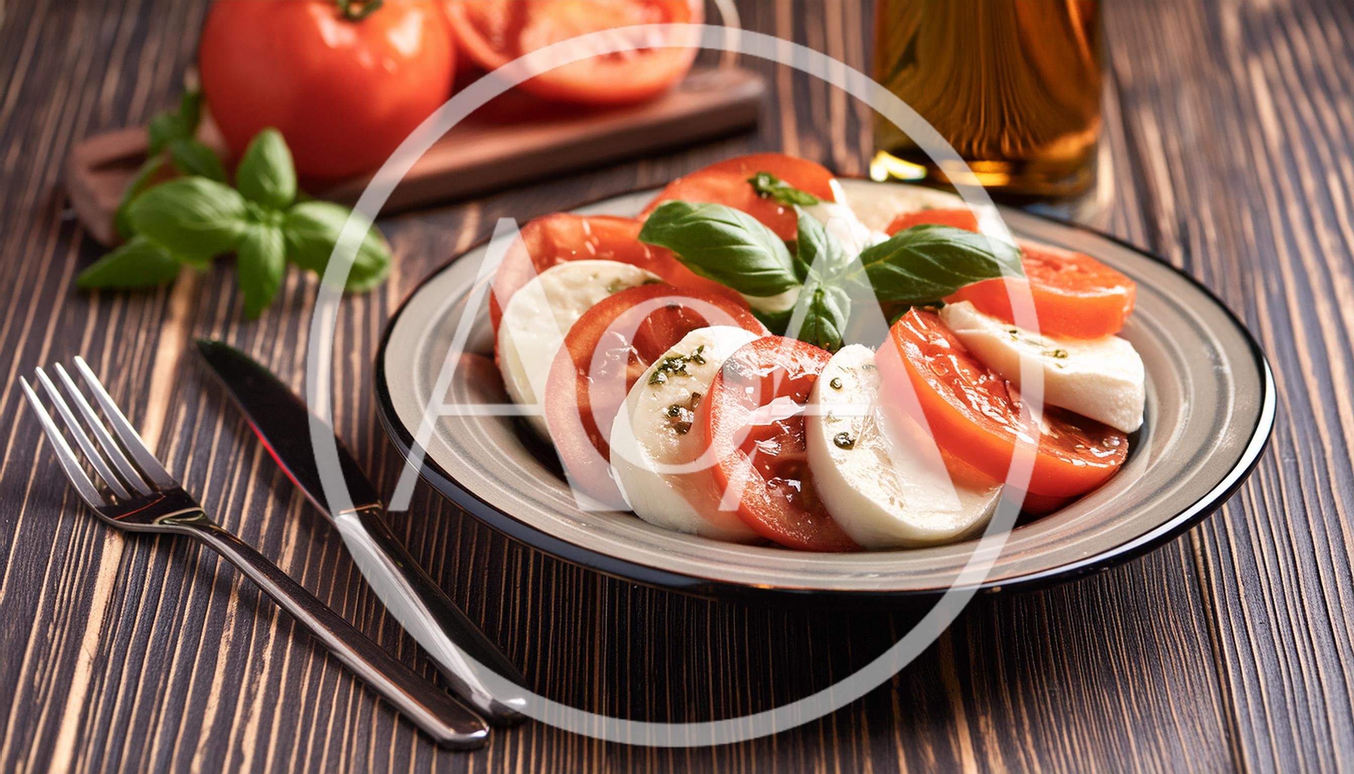 Caprese Salad With Fresh Mozzarella And Tomatoes
