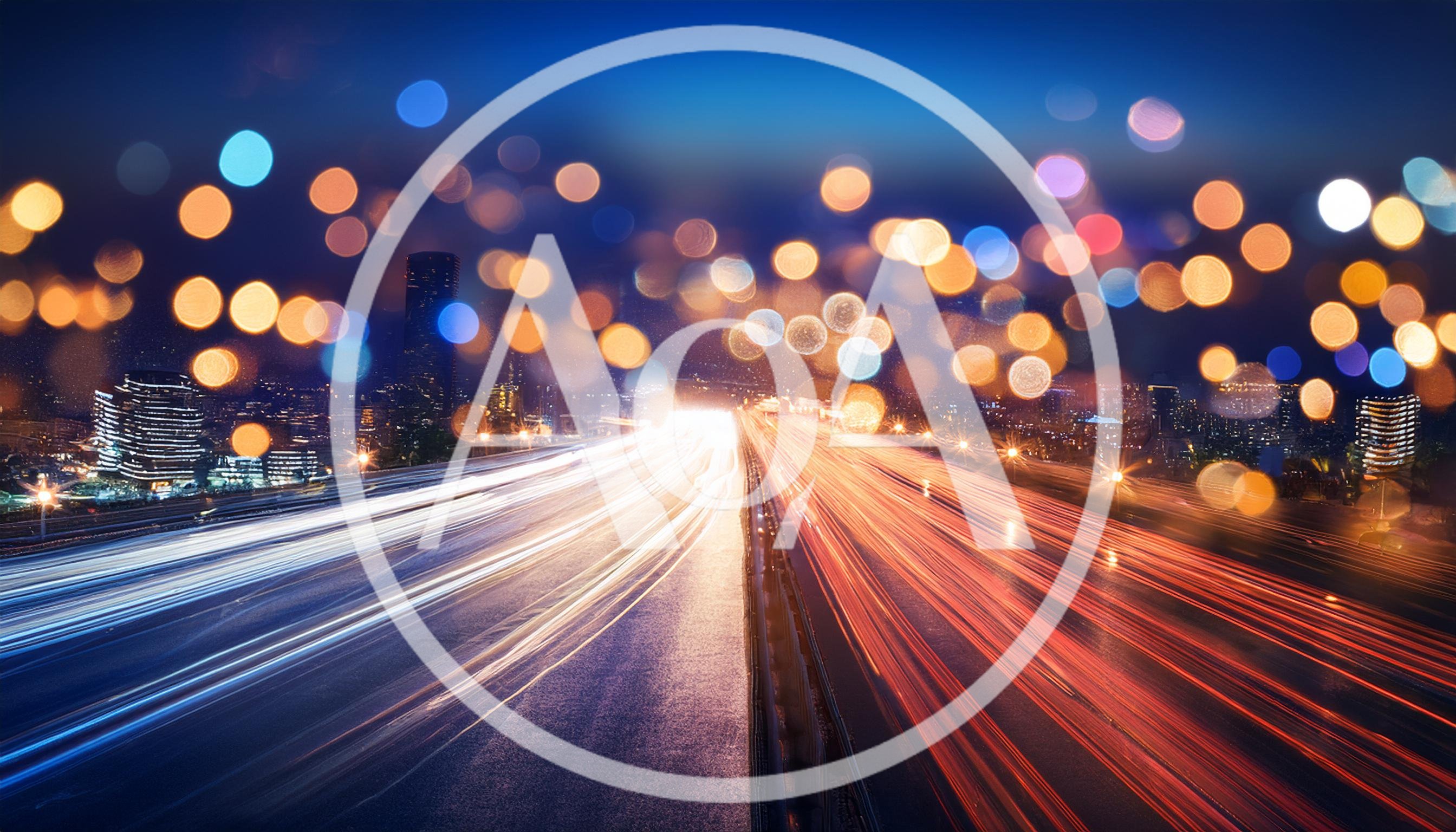 Long Exposure Light Trails On A Busy City Highway