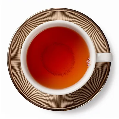 Top Down View Of A Cup Of Black Tea