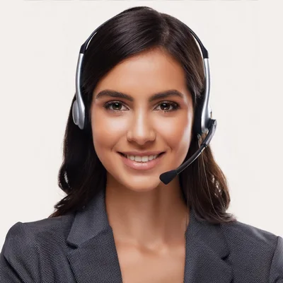Professional Customer Service Representative Wearing A Headset