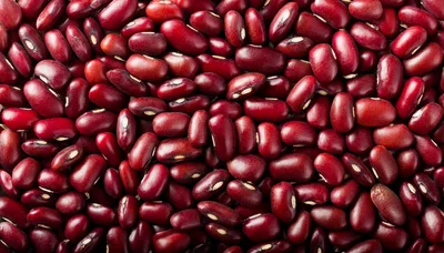 Top View Of Raw Red Kidney Beans