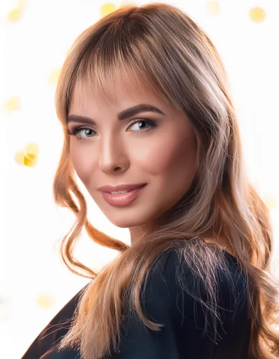 Portrait Of A Beautiful Young Woman With Blonde Hair