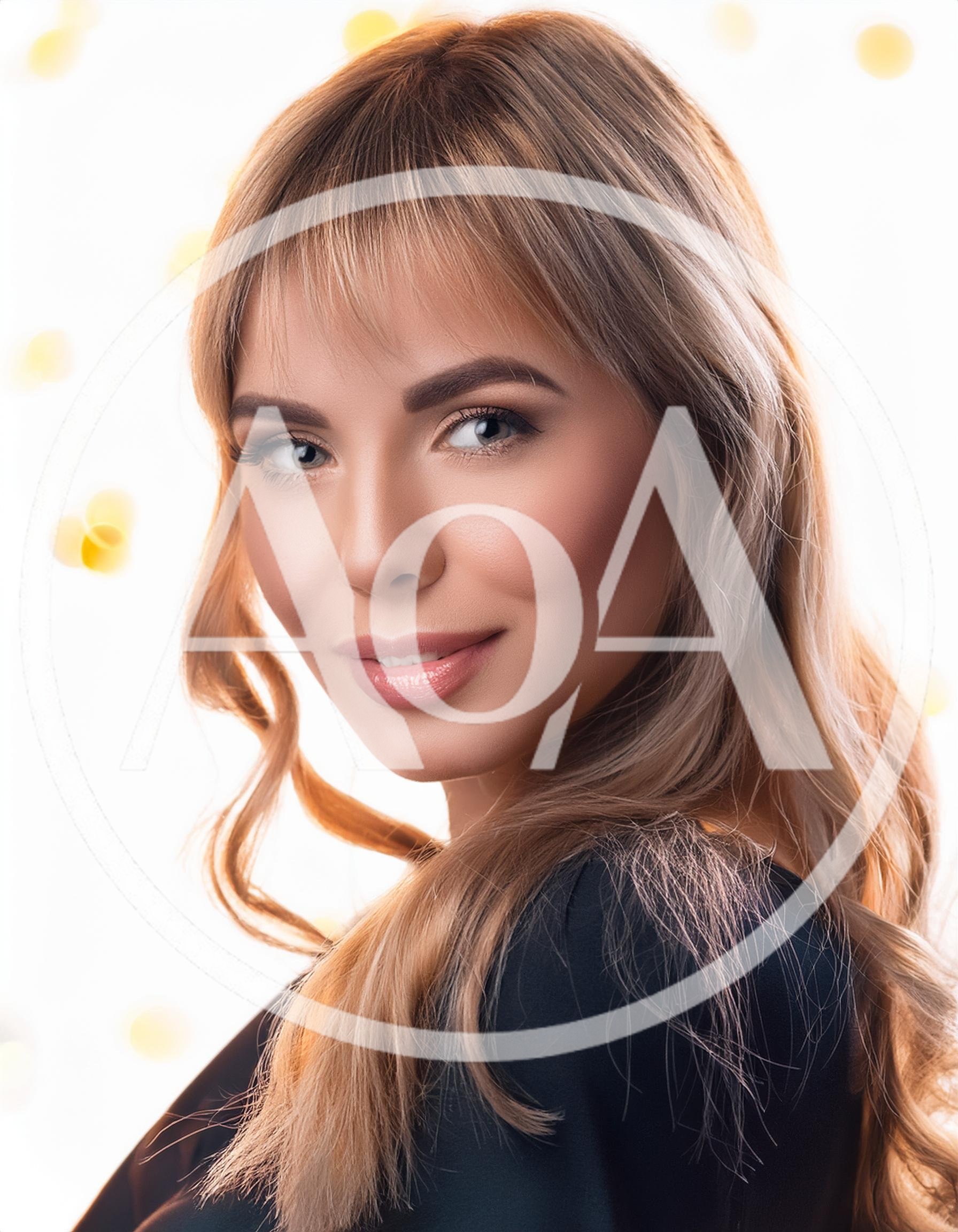Portrait Of A Beautiful Young Woman With Blonde Hair