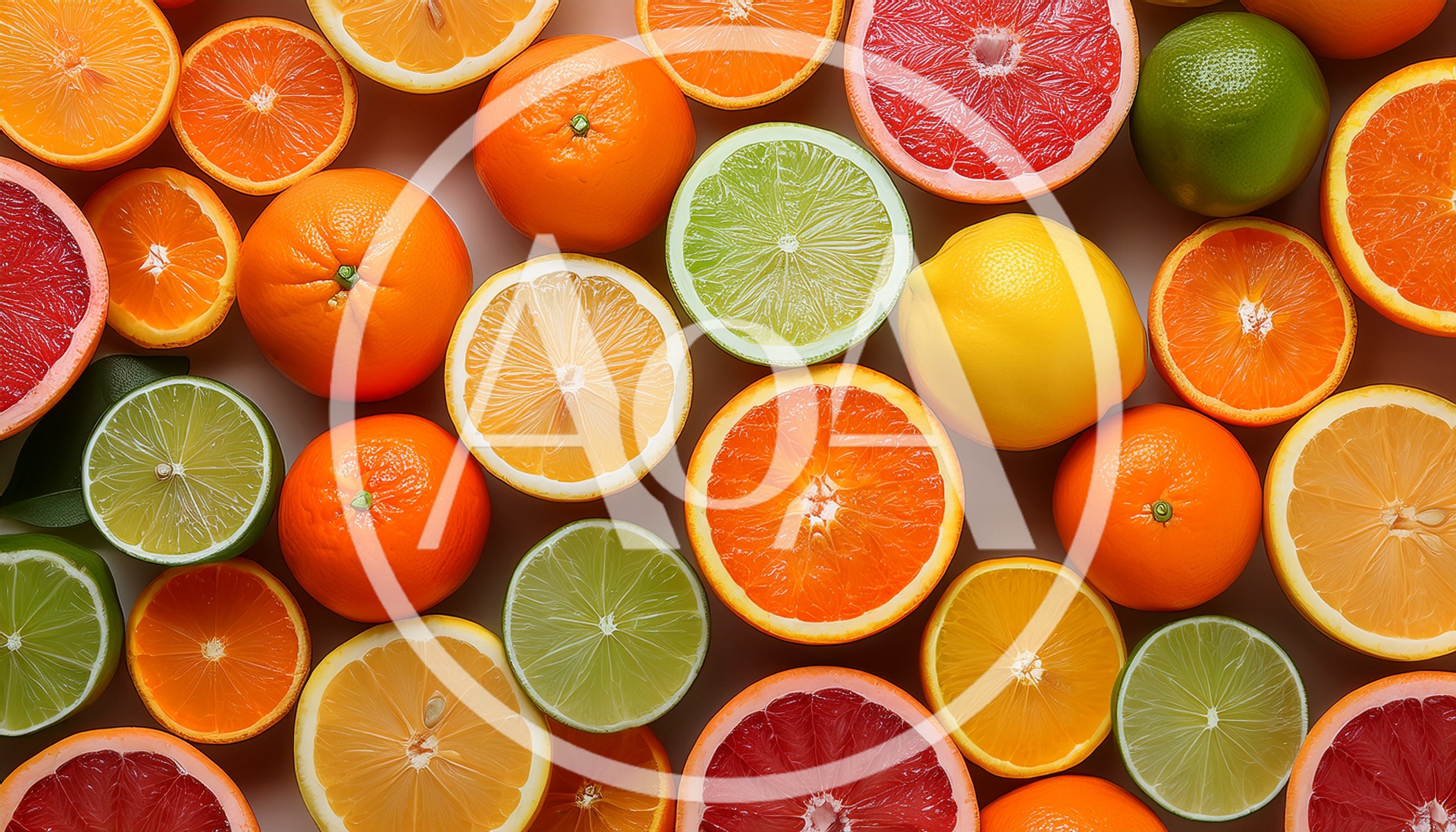 Assorted Fresh Citrus Fruits Top View