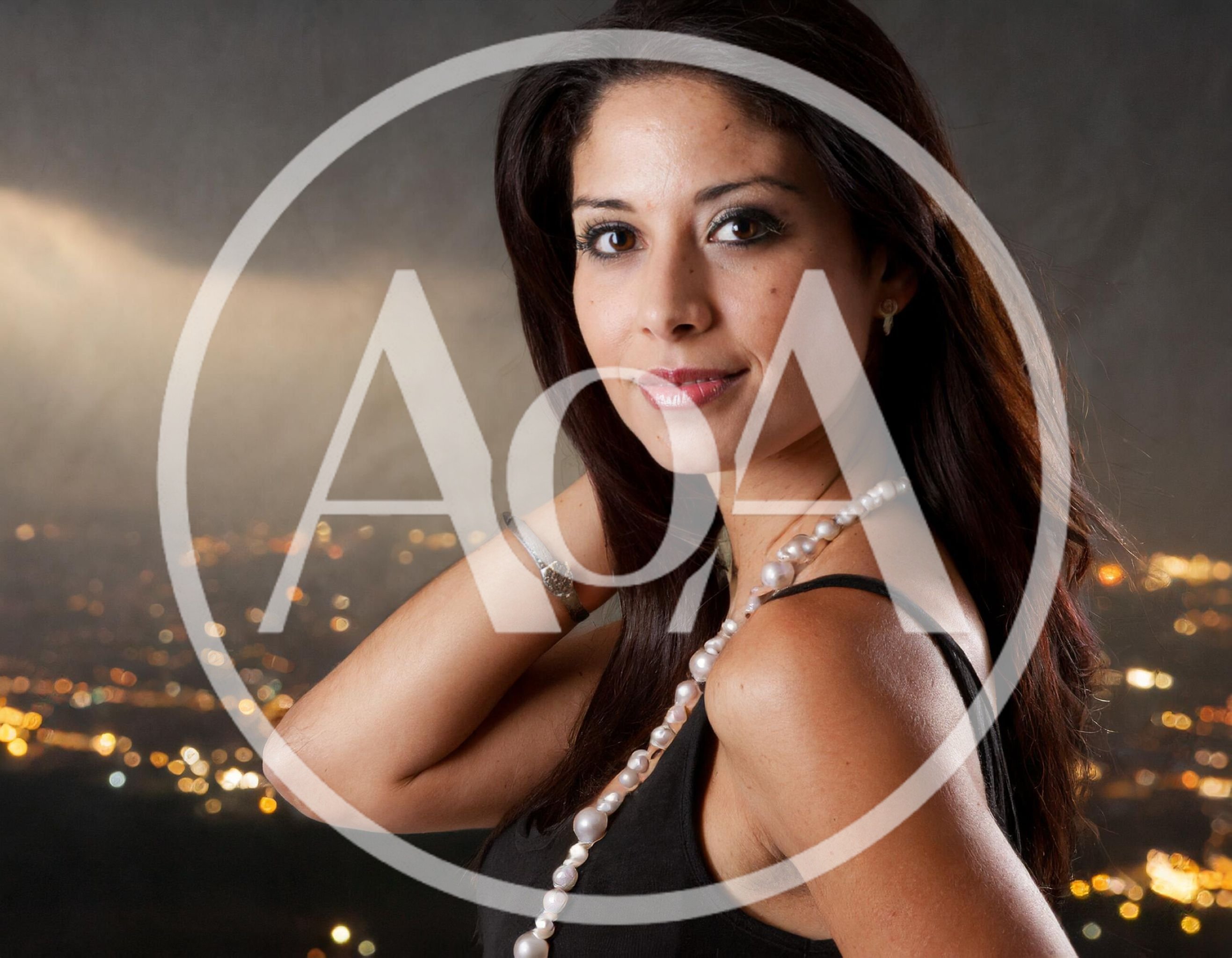 Portrait Of A Beautiful Woman With Pearl Necklace