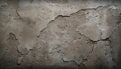 Weathered Concrete Wall With Peeling Plaster Texture