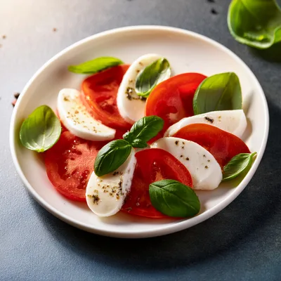 Fresh Caprese Salad With Tomato Mozzarella And Basil