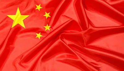 Waving Flag of the People's Republic of China