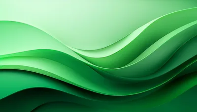 Abstract Green Wavy Layers Background