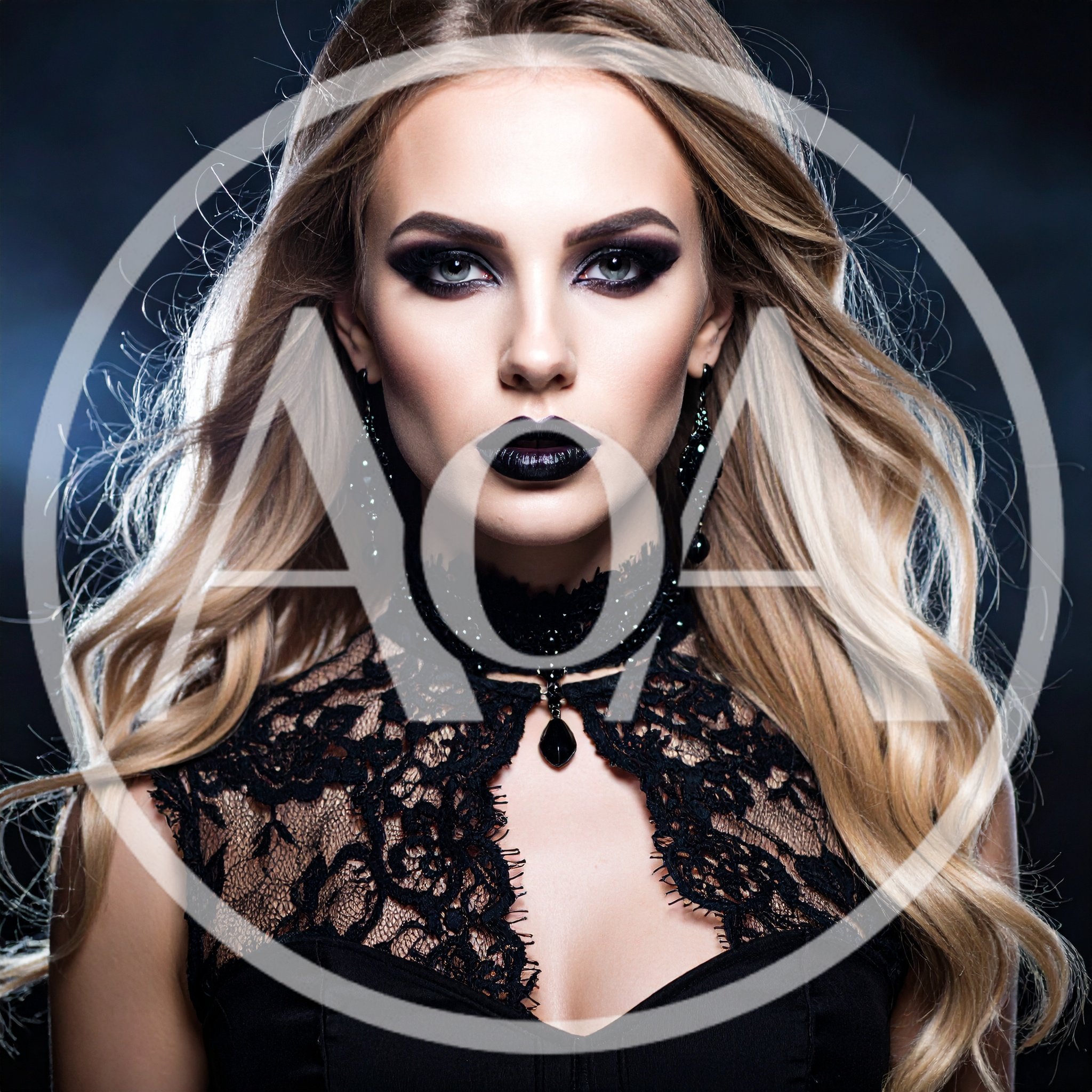 Portrait Of A Gothic Woman With Blonde Hair