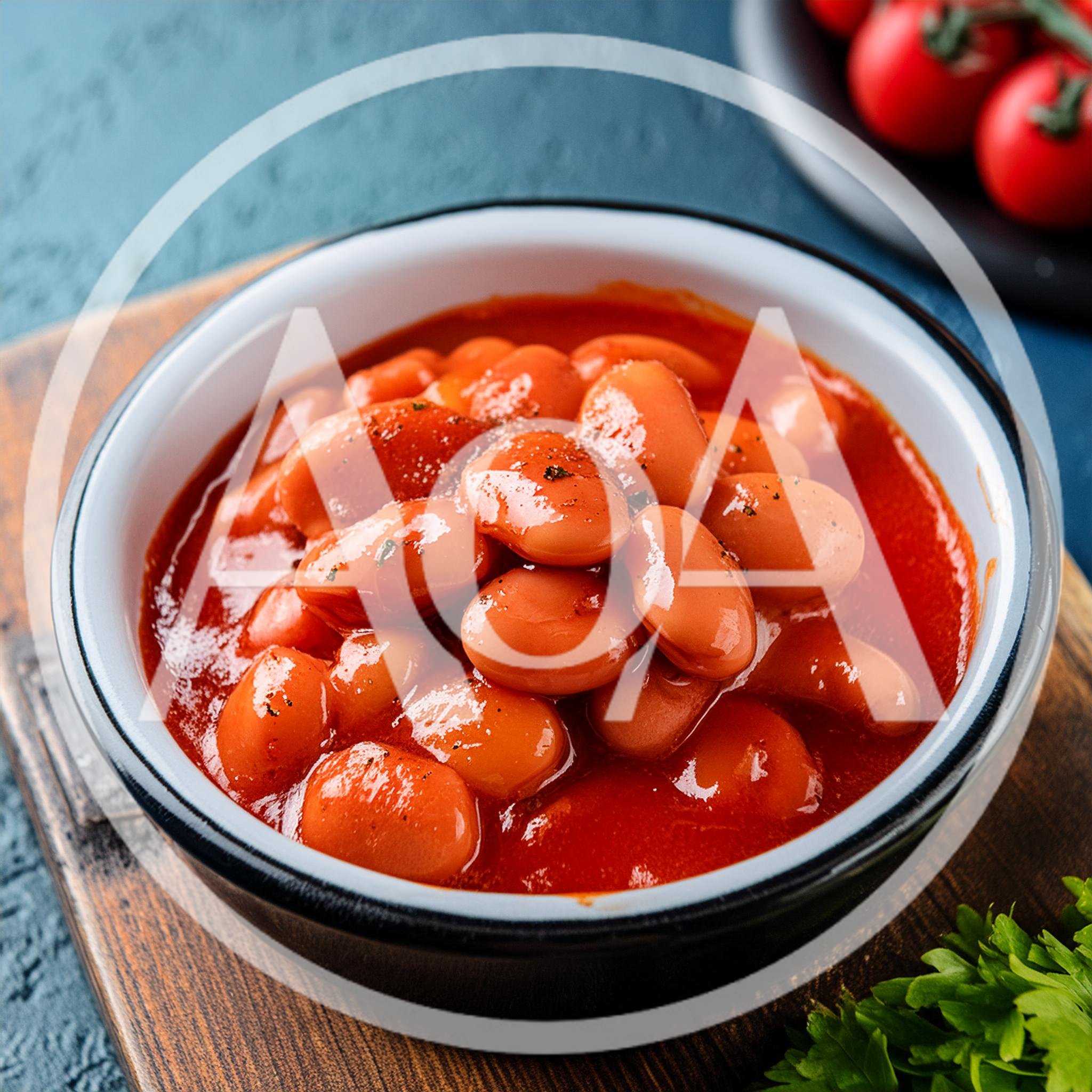 Bowl Of Baked Beans In Tomato Sauce