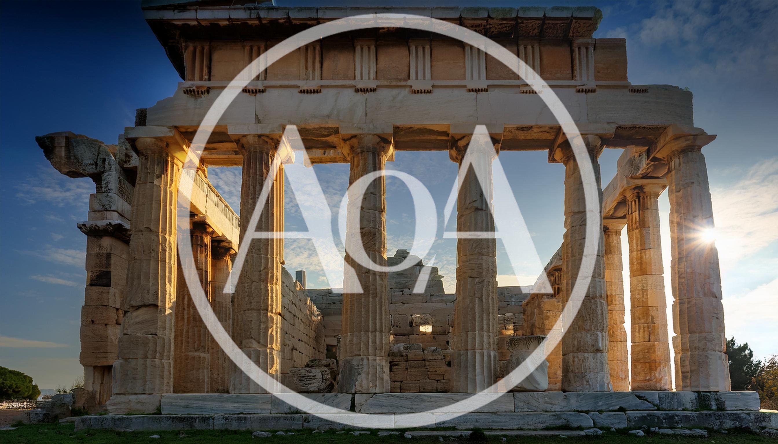 Ancient Greek Temple Of Aphaia At Sunset