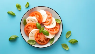 Caprese Salad With Tomato Mozzarella And Fresh Basil