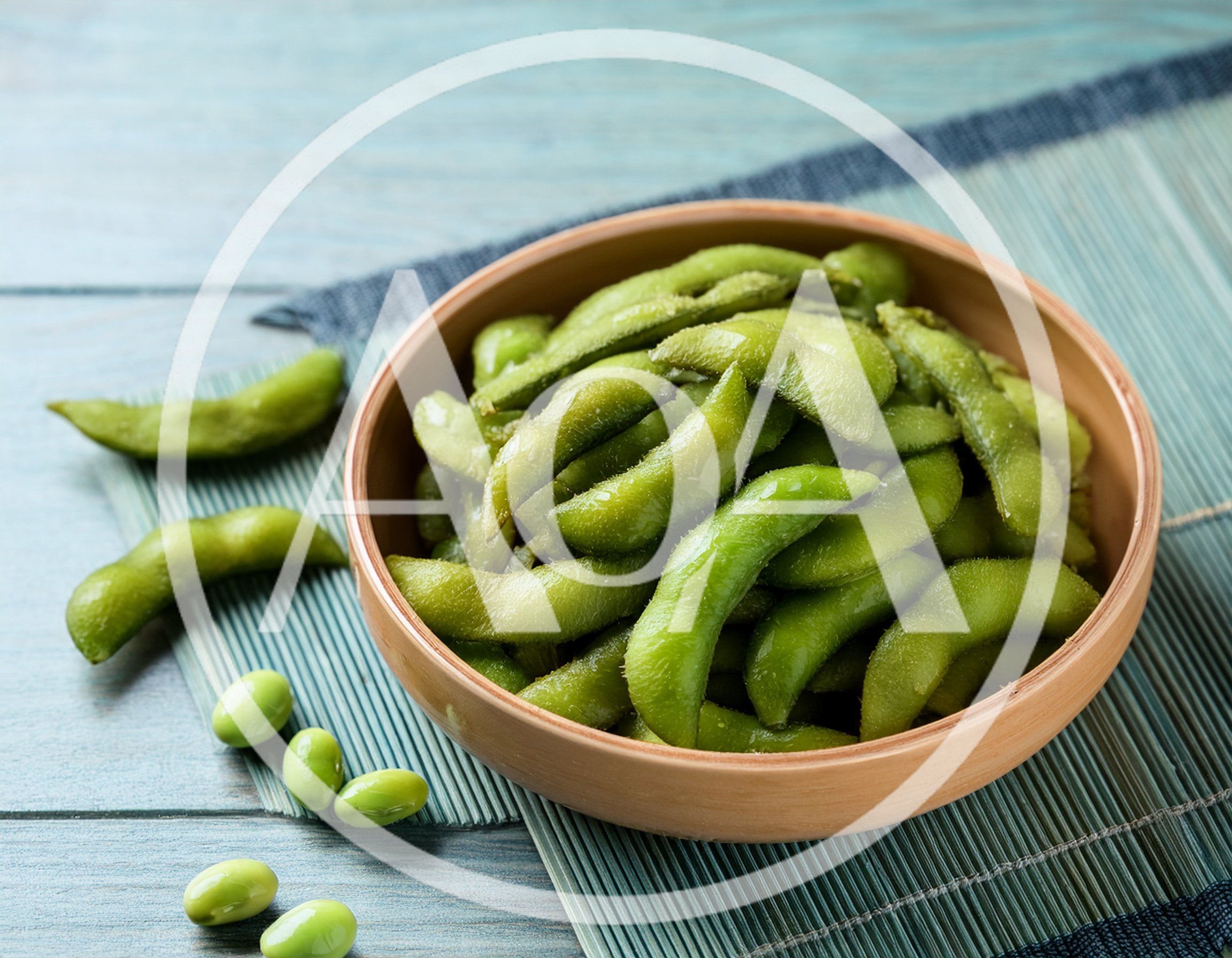 Bowl Of Fresh Steamed Edamame Soybeans