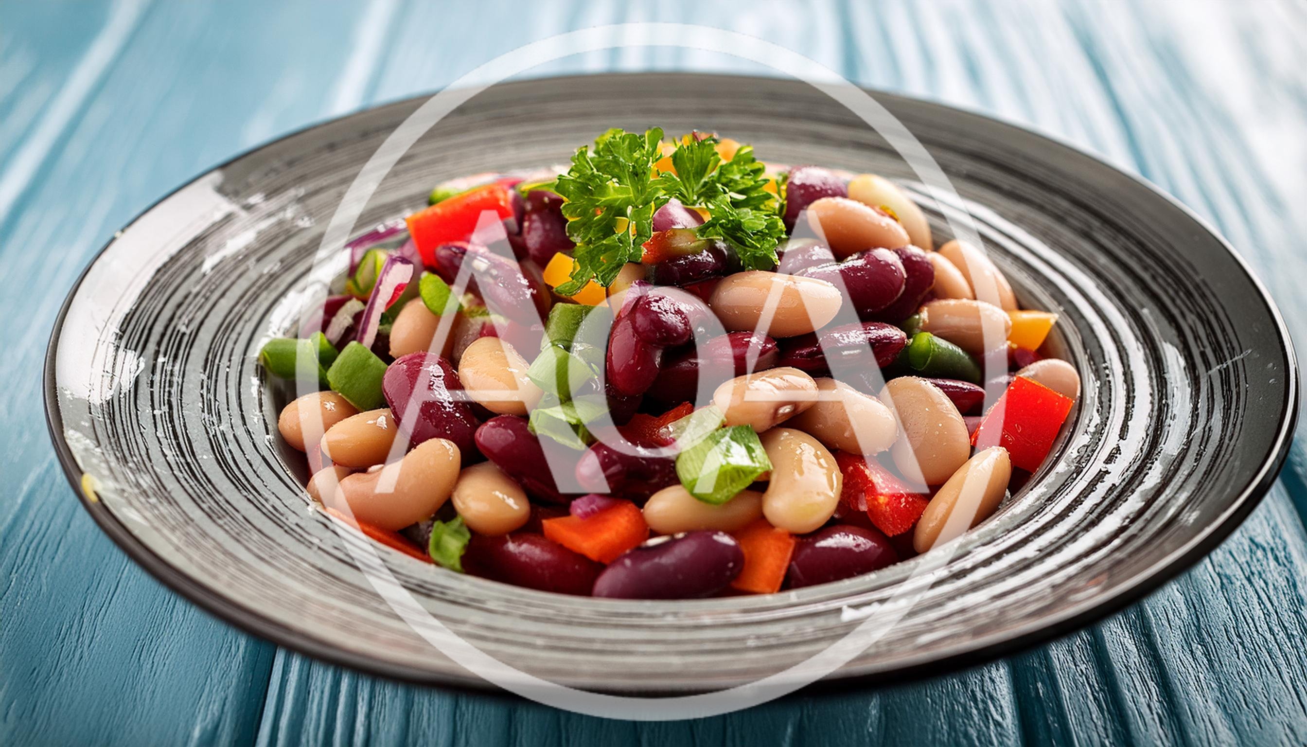 Bean Salad With Vegetables In A Bowl