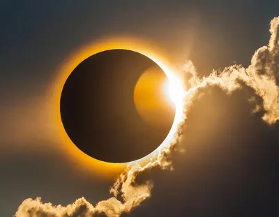 Partial Solar Eclipse Partially Obscured by Clouds