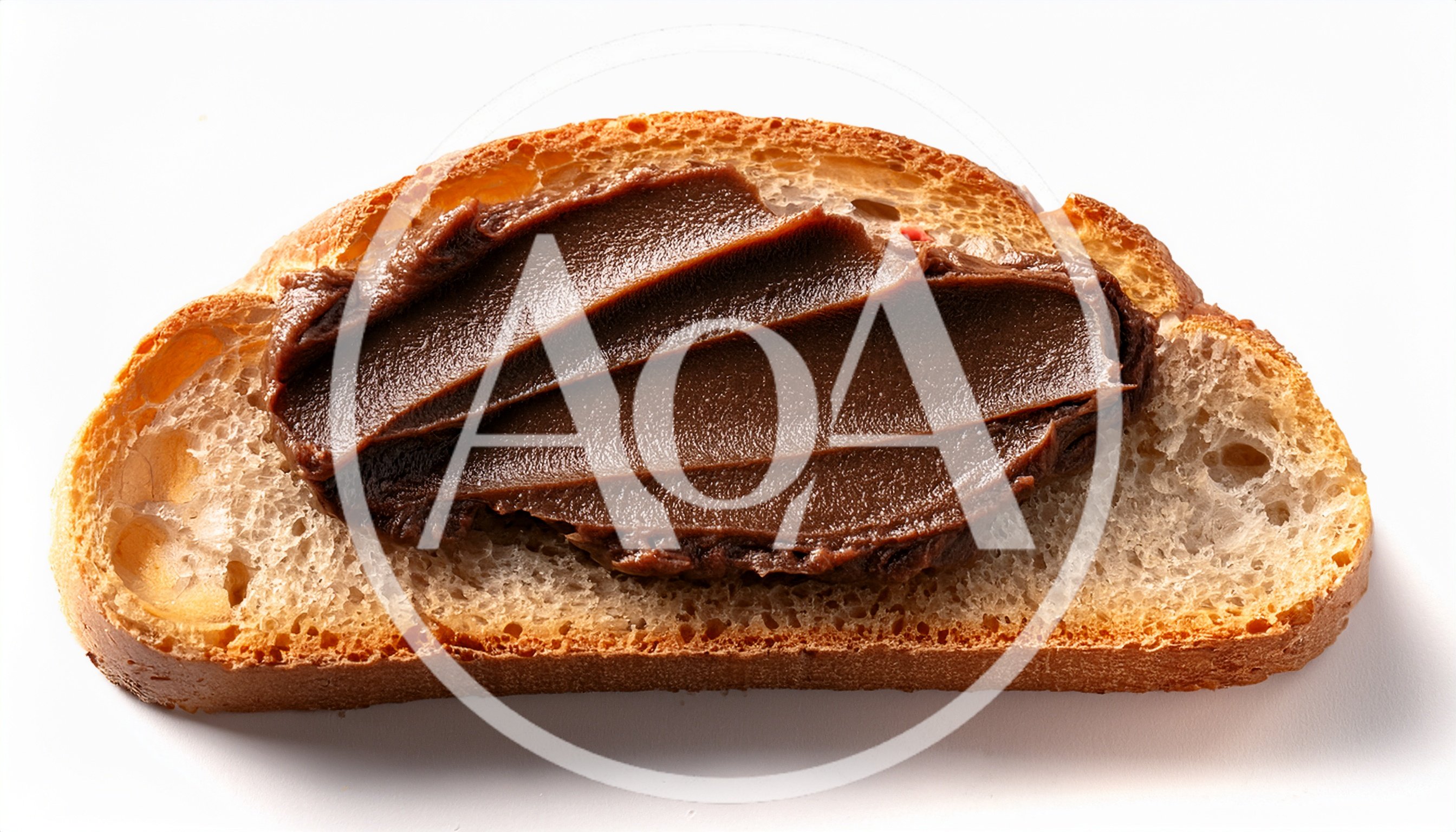Slice Of Toasted Bread With Chocolate Hazelnut Spread