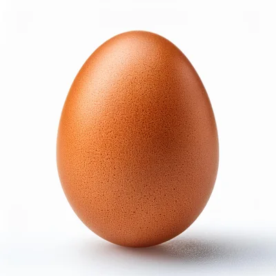 Single Brown Chicken Egg On White Background