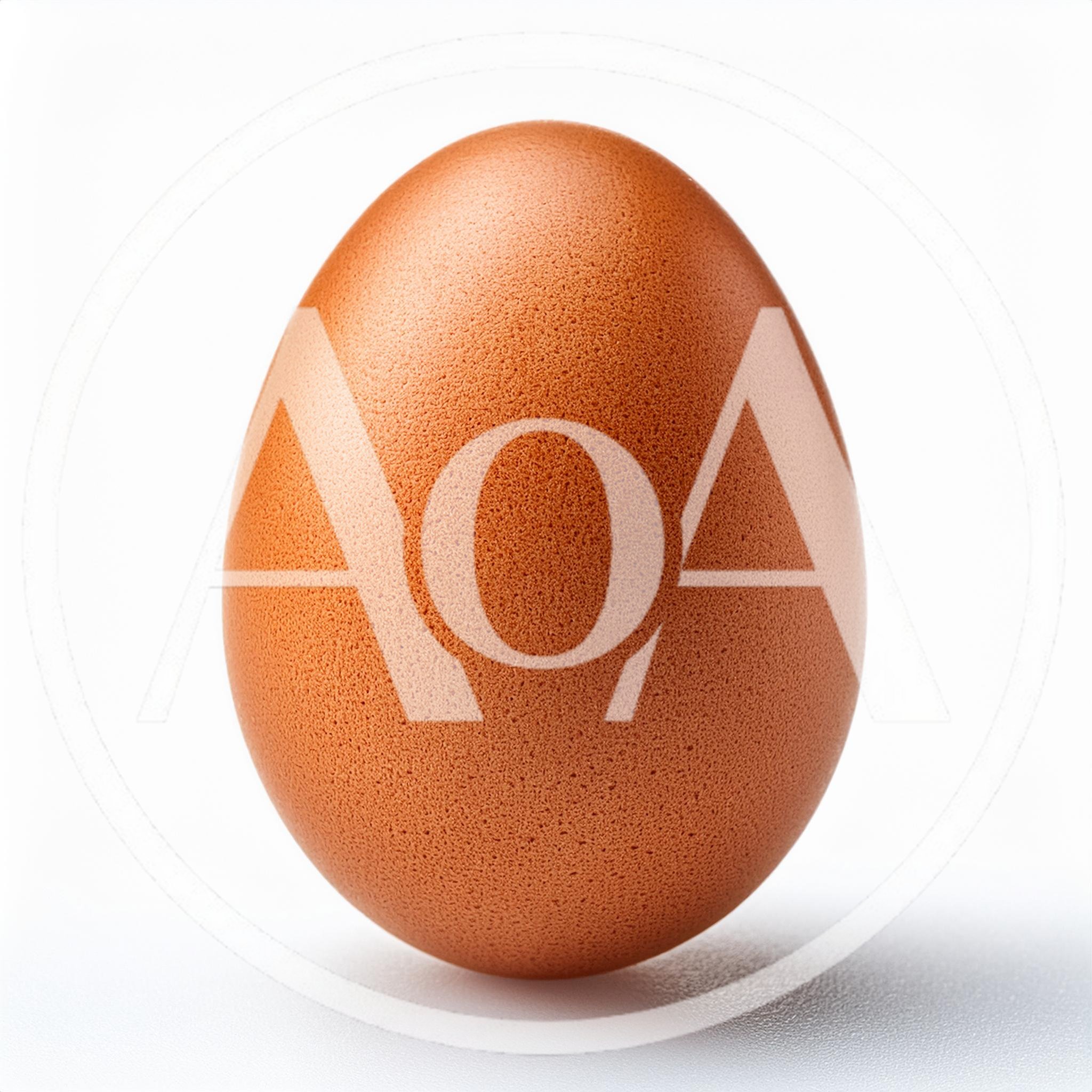 Single Brown Chicken Egg On White Background