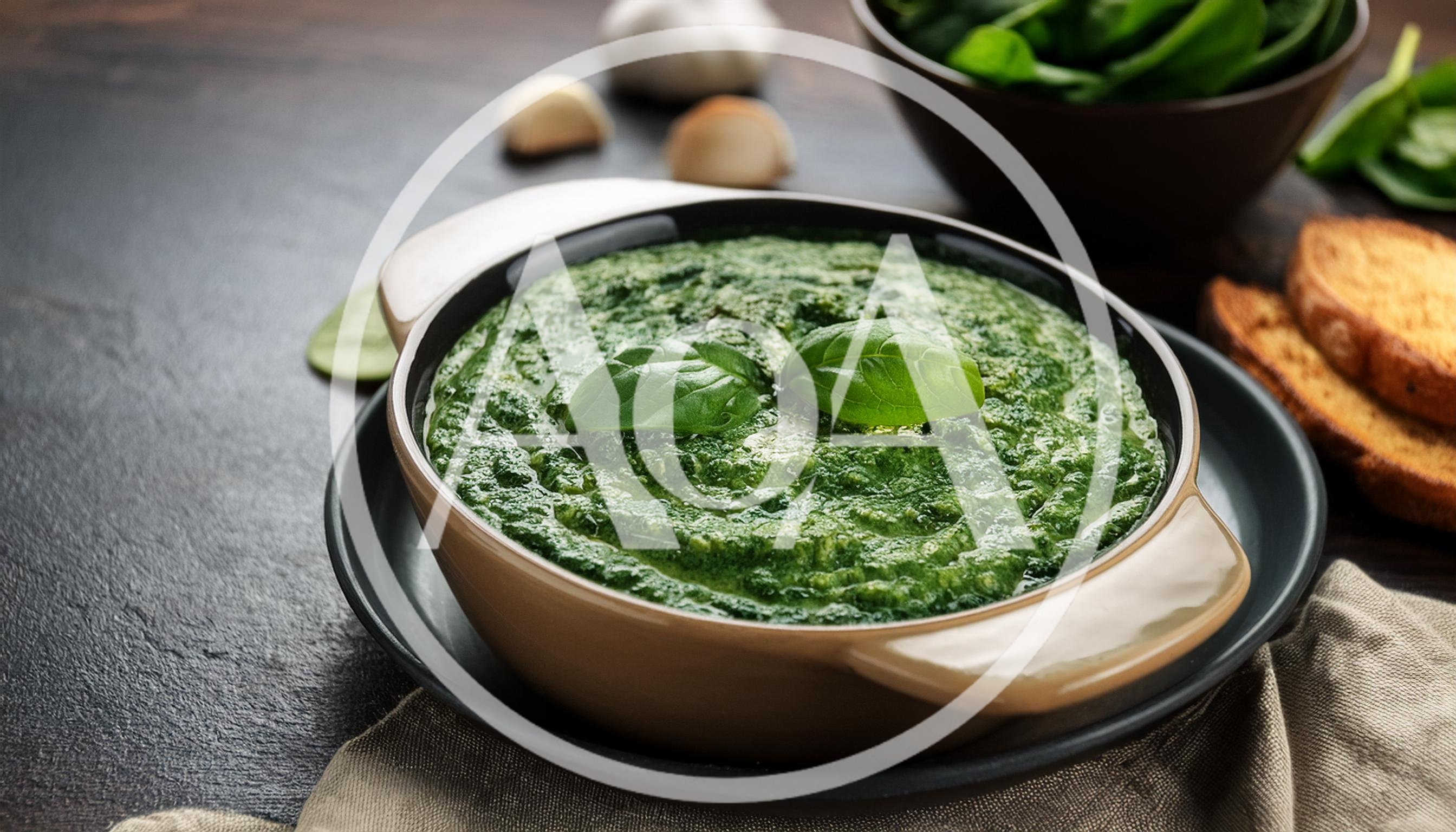 Bowl Of Fresh Homemade Spinach Pesto Sauce
