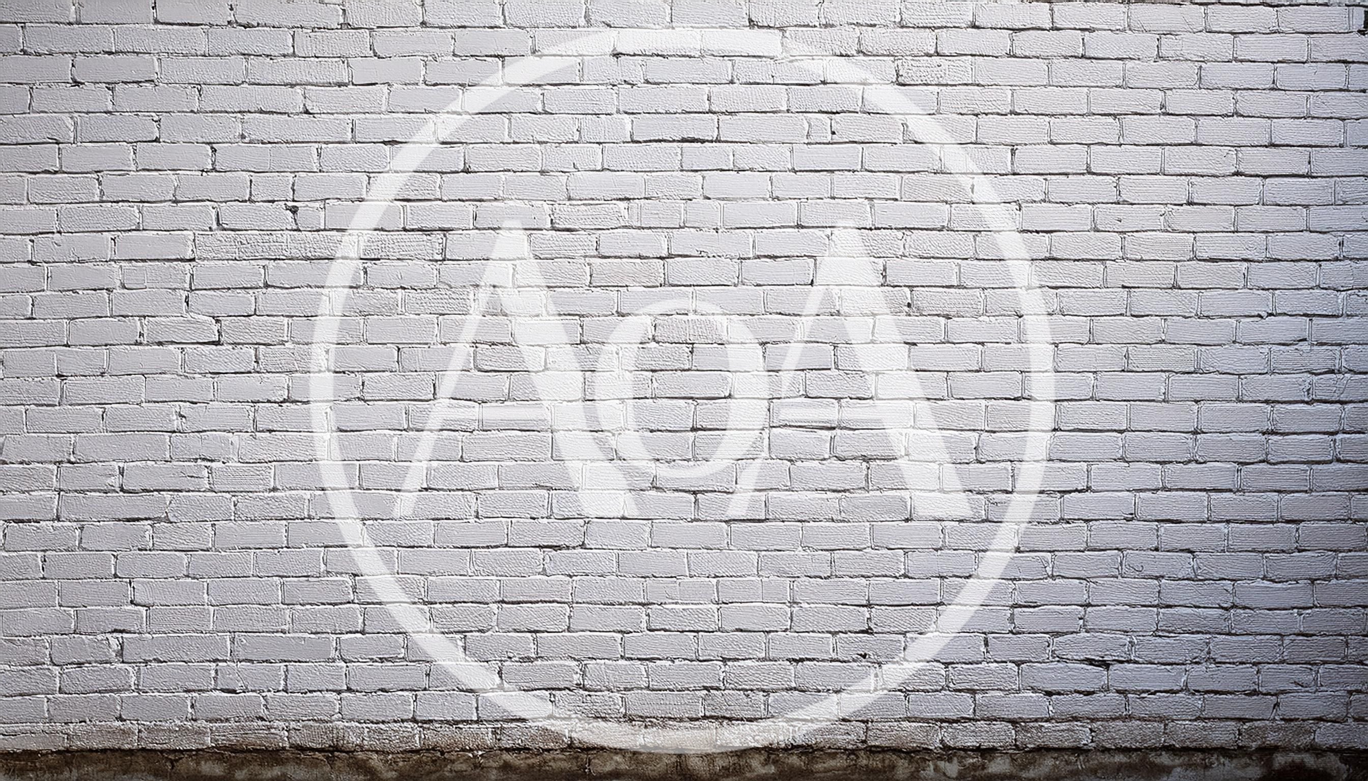 White Painted Brick Wall Texture Background