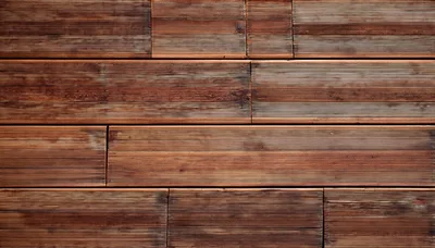 Horizontal Brown Wooden Decking Planks Background