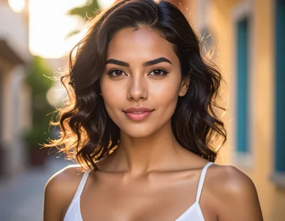 Portrait Of A Beautiful Young Woman Outdoors