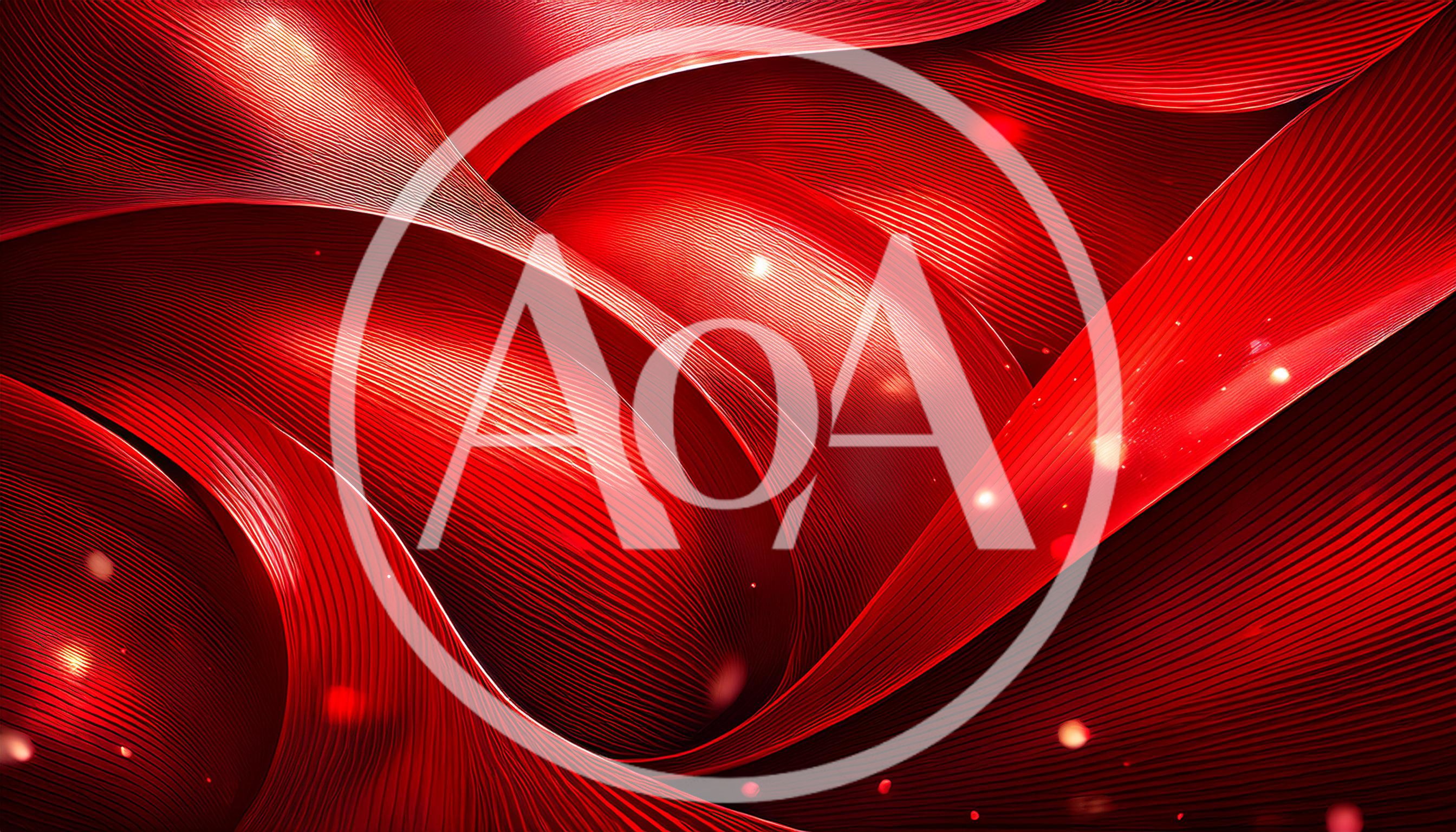 Abstract Red Wavy Silk Fabric Background