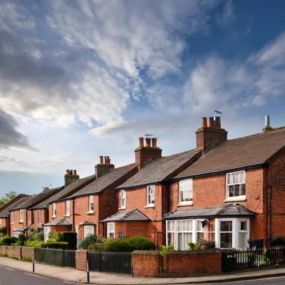 Row Of Traditional Red Brick Terraced Houses