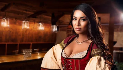 Beautiful Woman In Traditional Tavern Costume