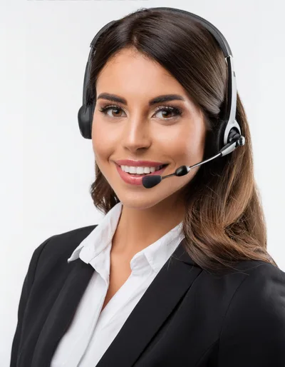 Professional Customer Service Representative Wearing A Headset