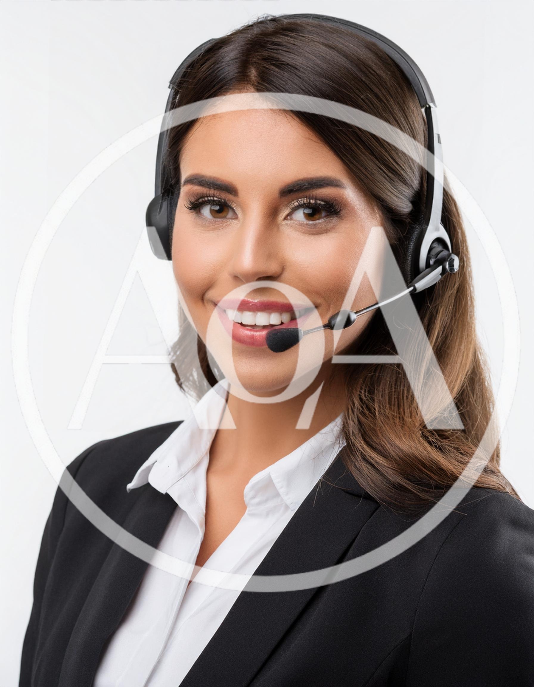 Professional Customer Service Representative Wearing A Headset