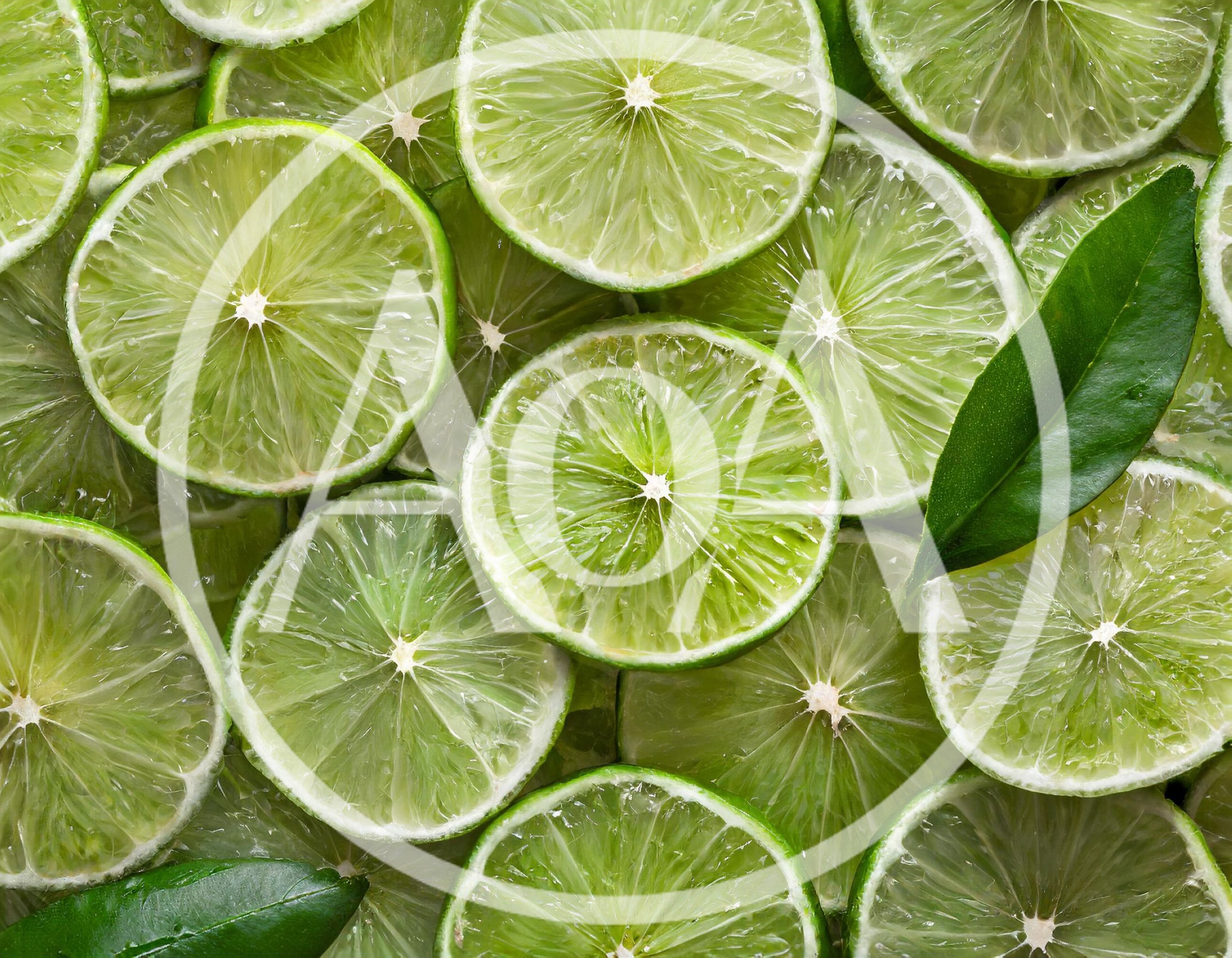 Fresh Sliced Lime Citrus Fruit Background