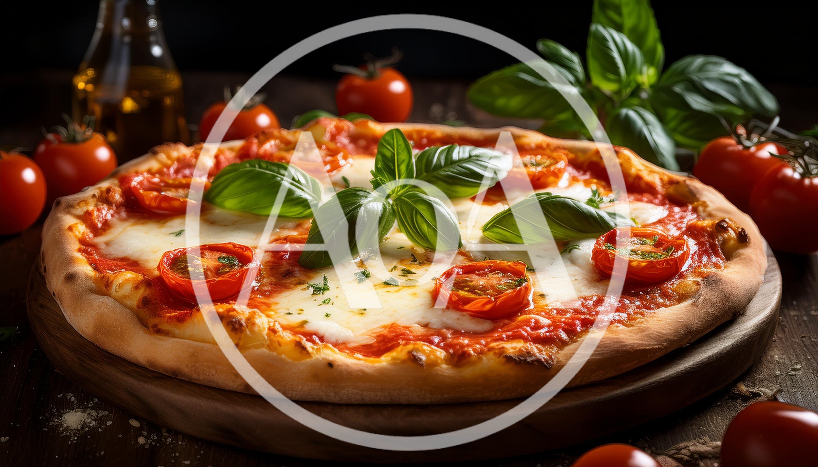 Fresh Margherita Pizza With Tomatoes And Basil