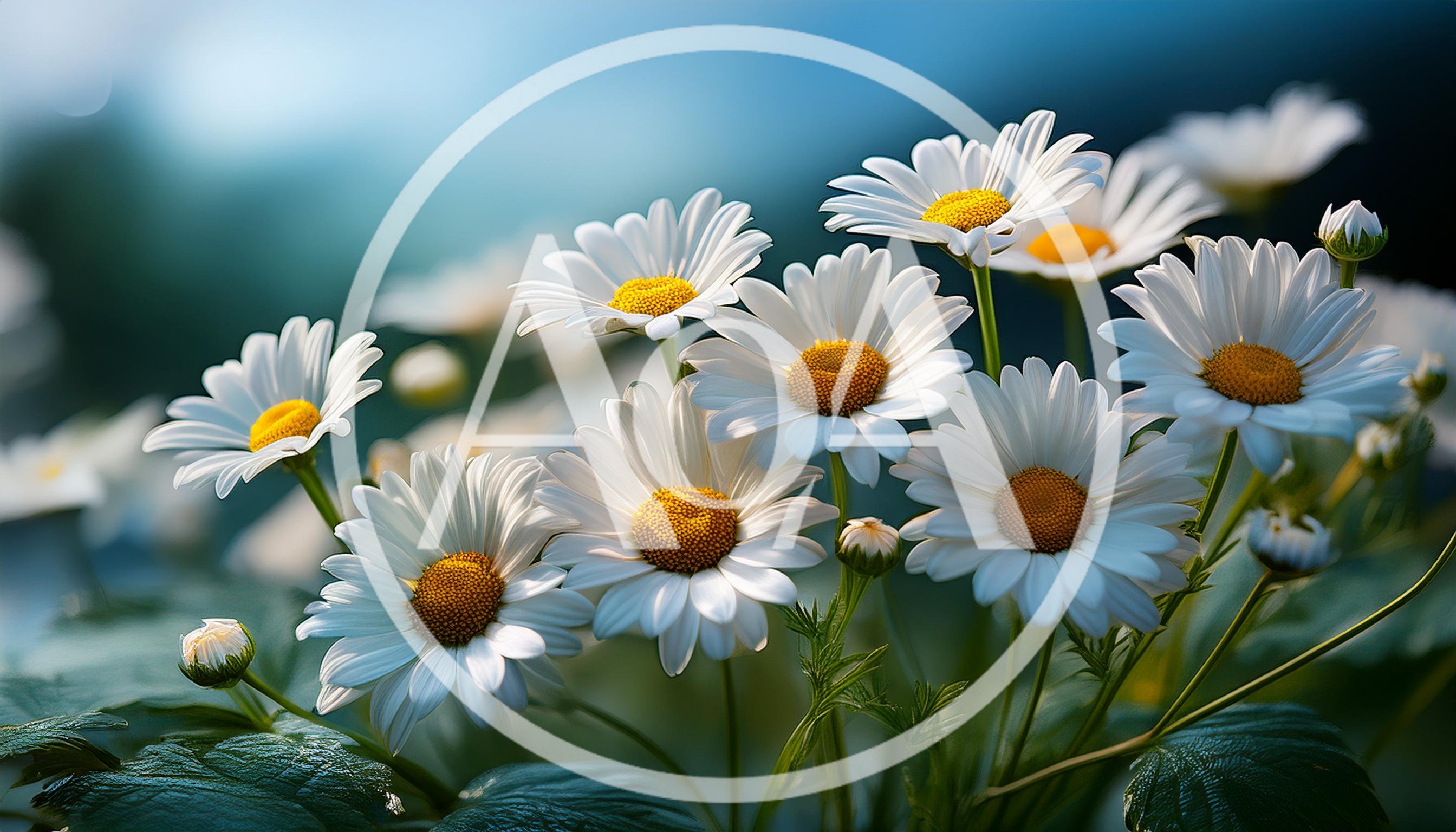 White Daisy Flowers Blooming in a Sunny Meadow