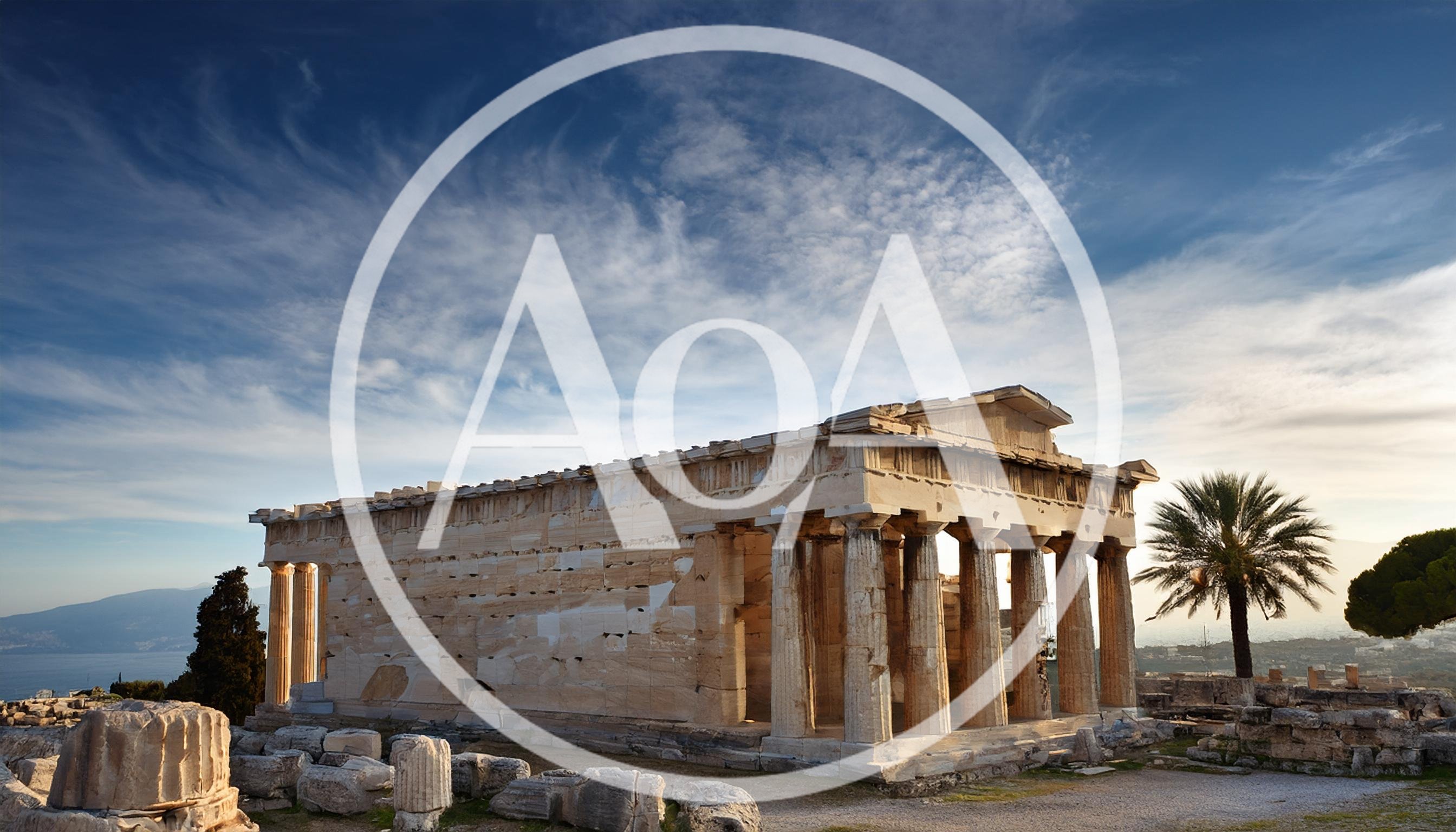 Ancient Greek Temple Ruins At The Acropolis In Athens