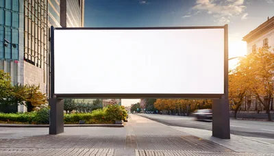 Blank Billboard Mockup on a City Street