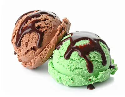 Two Scoops of Chocolate and Mint Ice Cream