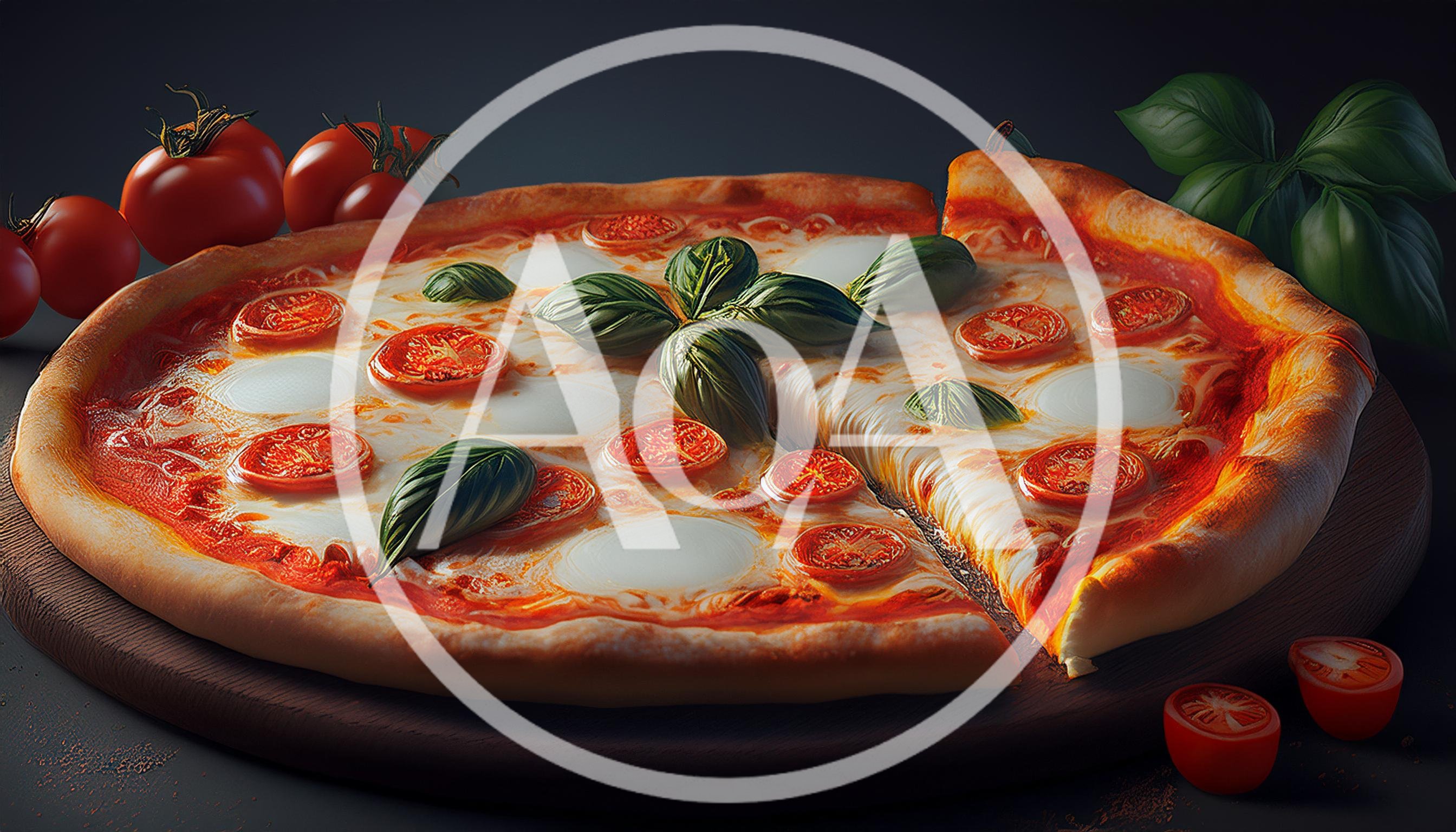 Fresh Margherita Pizza With Tomatoes And Basil
