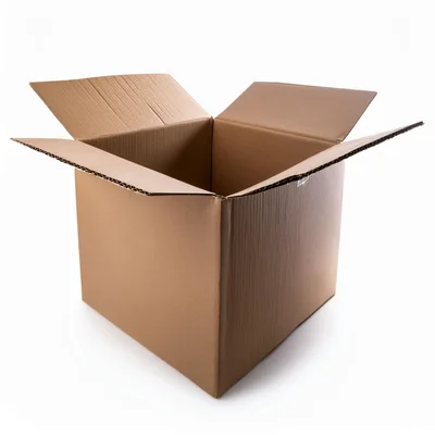 Open Empty Cardboard Shipping Box