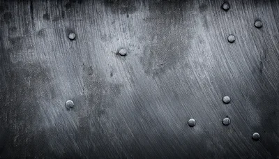 Dark Brushed Metal Surface With Rivets