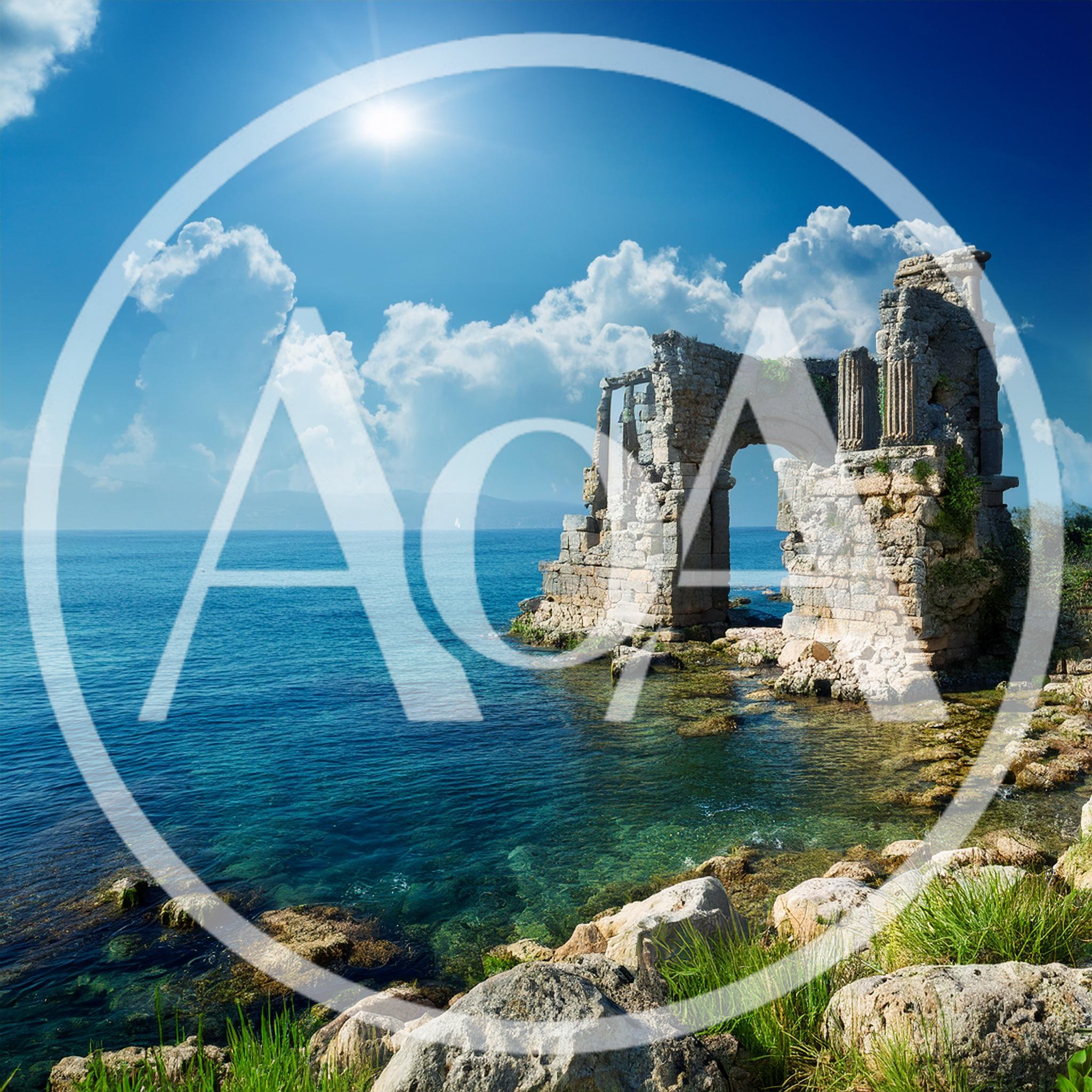 Ancient Roman Ruins By The Mediterranean Sea