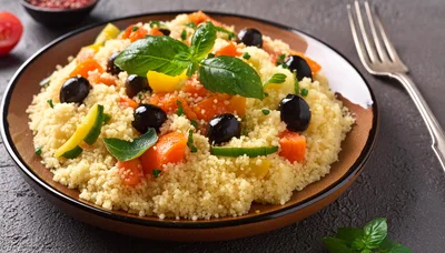 Couscous Salad With Vegetables And Olives