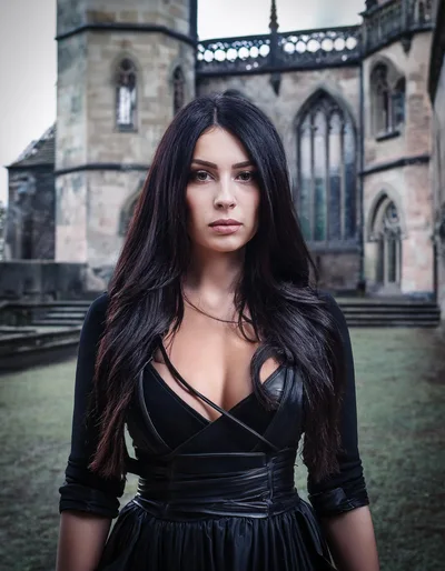 Portrait Of A Woman In Gothic Attire